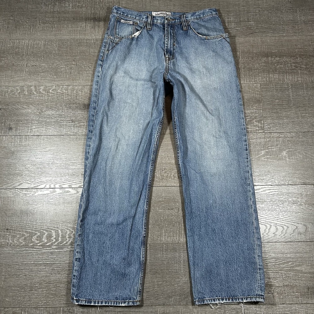 Rocawear Vintage Baggy Jeans Mens 34x33 Blue Denim Y2K Wide Leg Streetwear Good - Picture 2 of 8